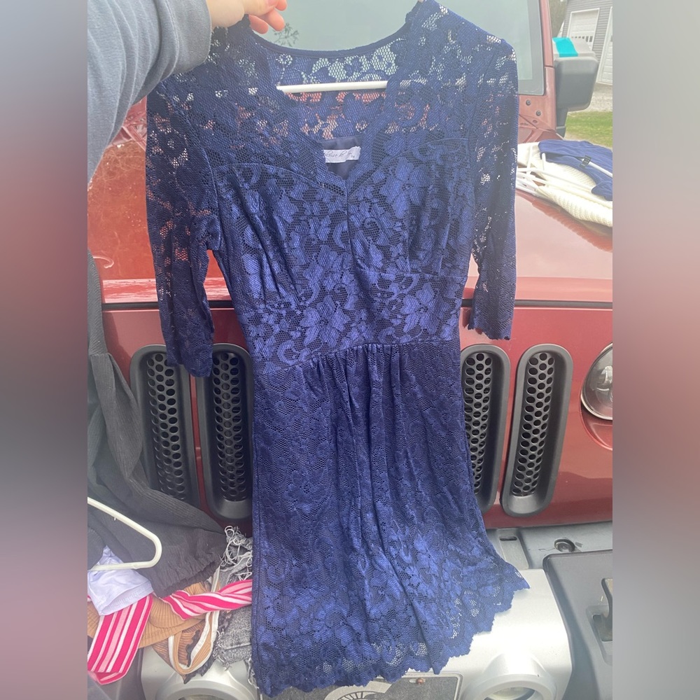 blue dress never worn before but no tags on it